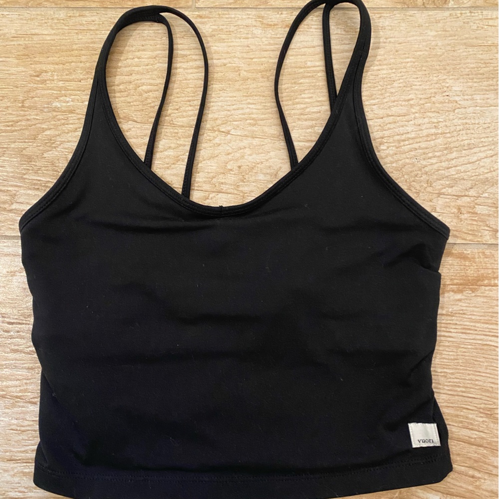 Vuori Black Double-Strap Tank Top
